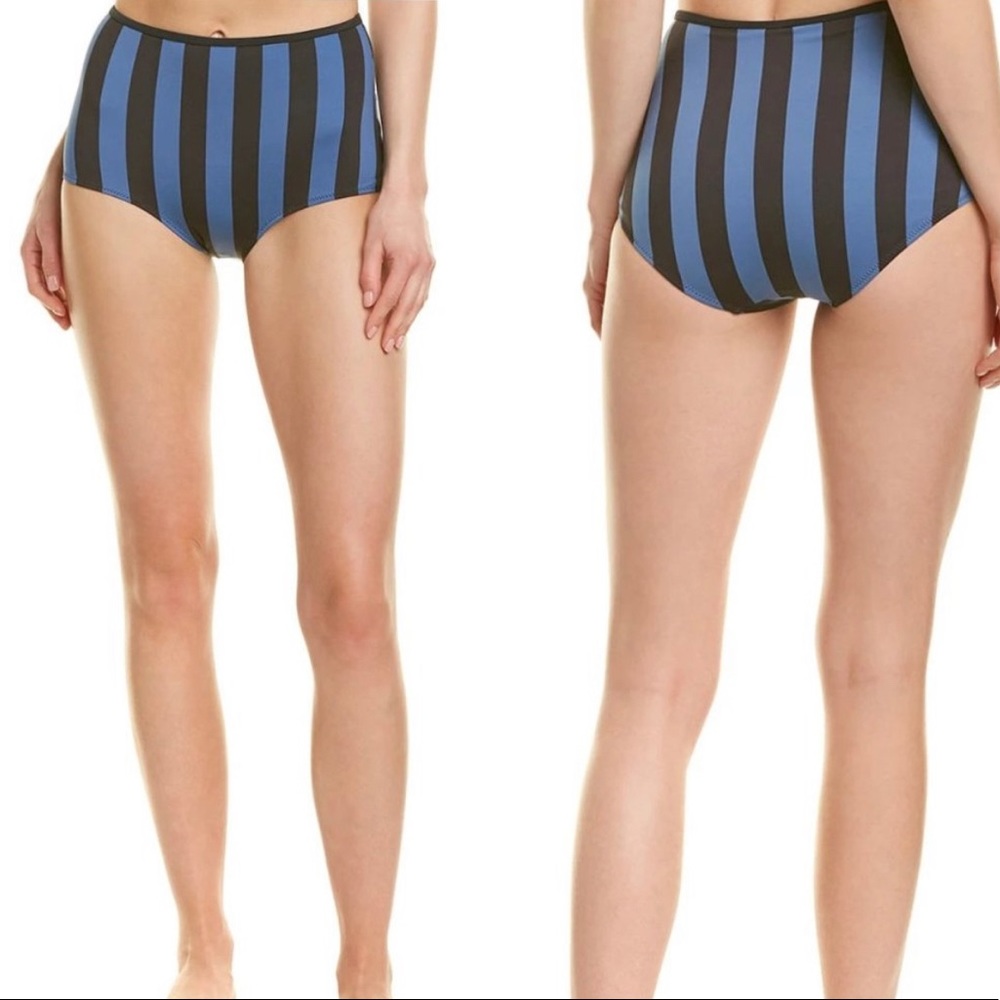 NWT solid & striped bikini bottom